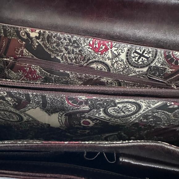 Vintage Bellerose Organizer Bag Brown Briefcase Laptop Messenger Portfolio Bag - Picture 8 of 12